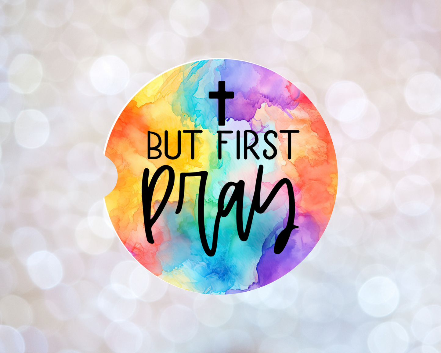 But First Pray Car Coasters