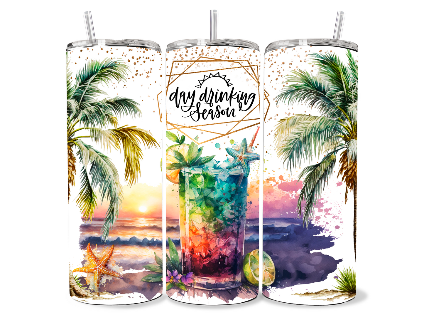 Day Drinking Season 20 oz Skinny Tumbler