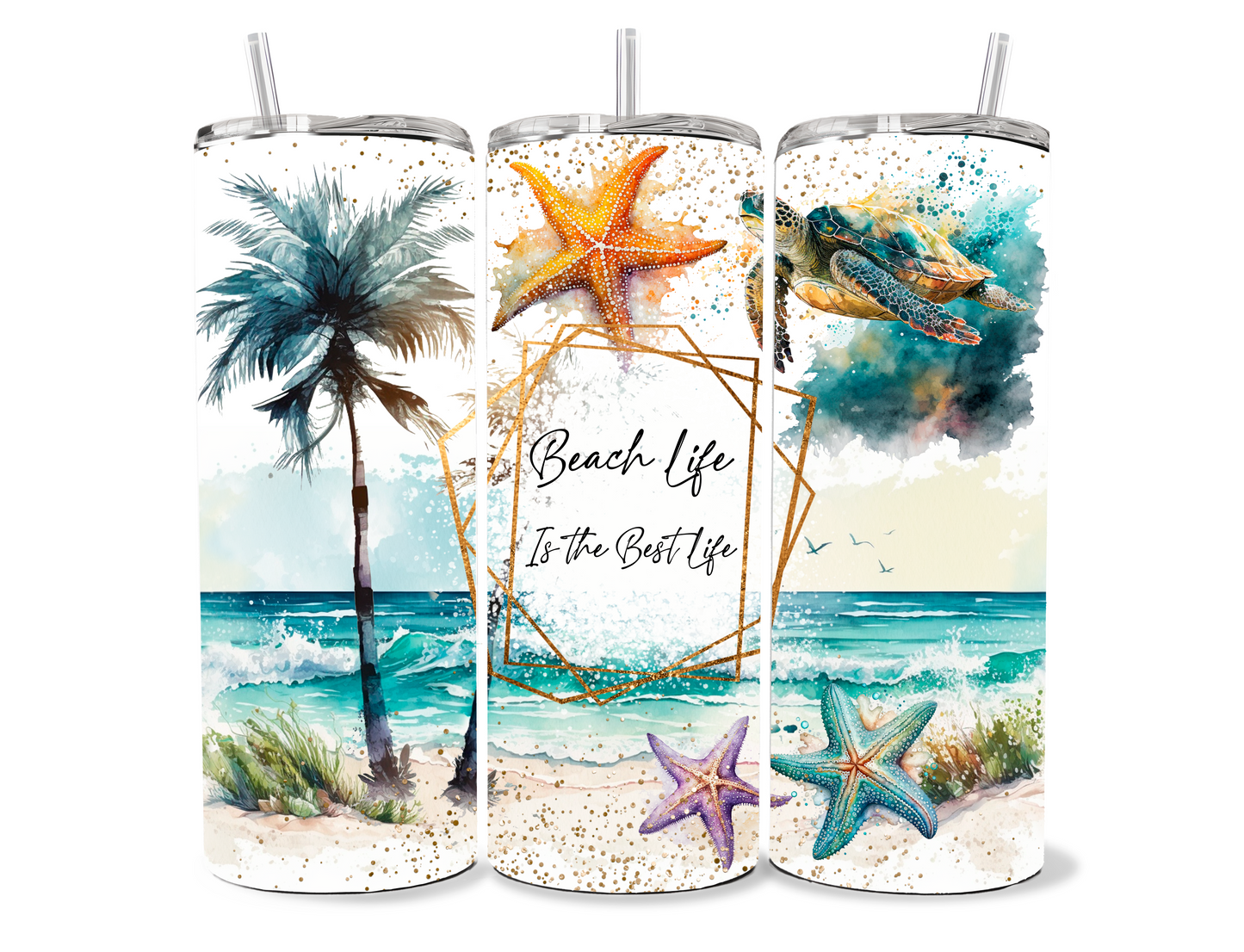 Beach Life Is the Best Life 20 oz Skinny Tumbler