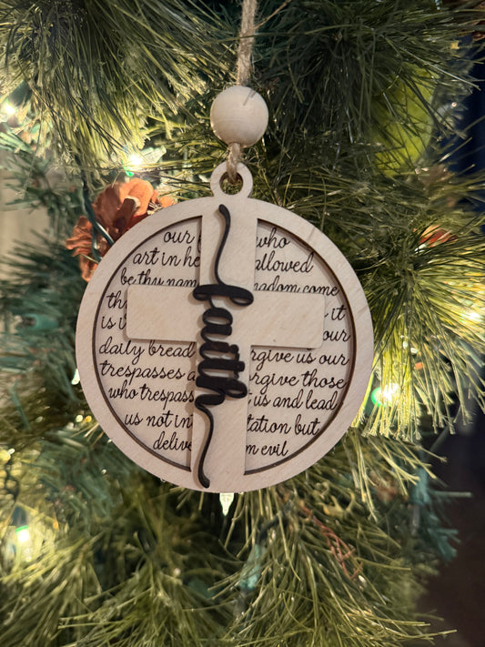 Faith Wooden Ornament