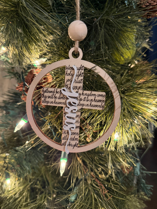 Jesus Wooden Ornament