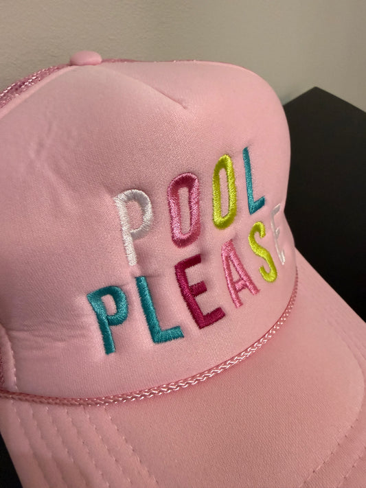 "Pool Please" Embroidered Foam Hat