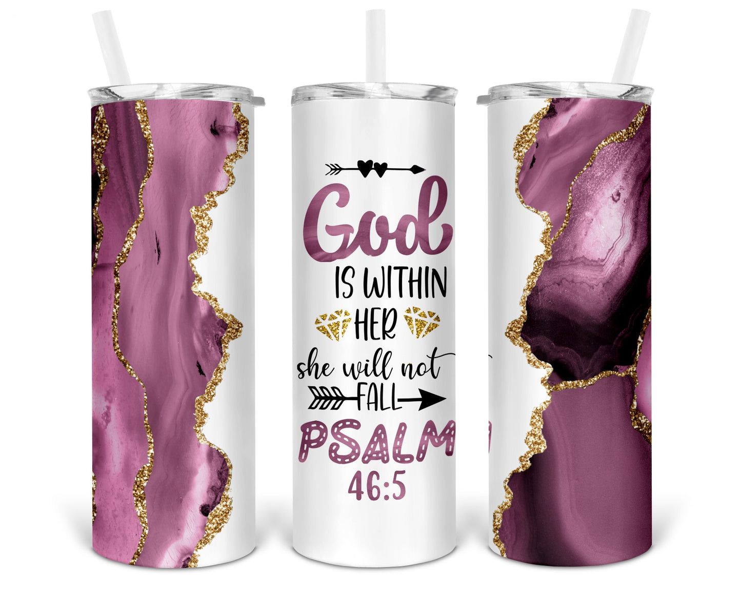 God Is Within Her She Will Not Fail 20 oz Tumbler