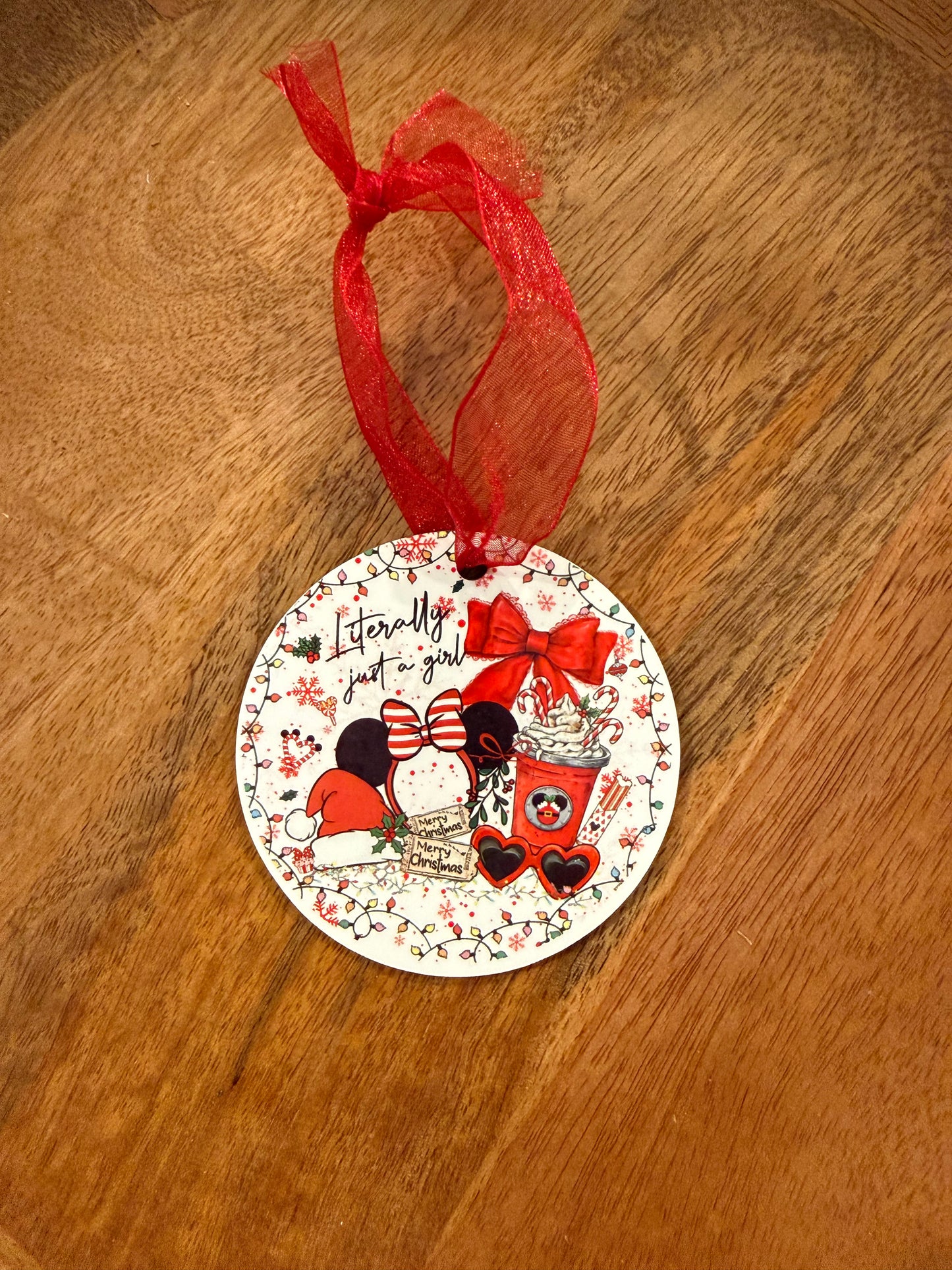 "I'm Literally Just a Girl" Disney Ornament
