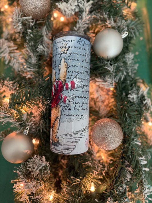 Winnie the Pooh Christmas 20 oz Tumbler