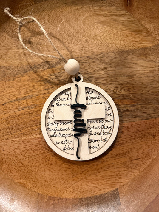 Faith Wooden Ornament