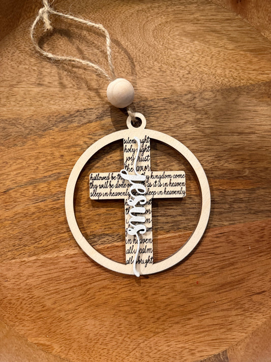 Jesus Wooden Ornament