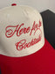 Here For The Cocktails Two-Toned Embroidered Hat