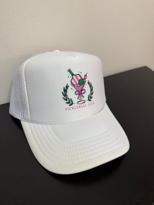 Pickleball Club Martini Trucker Hat