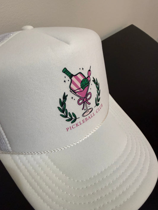 Pickleball Club Martini Trucker Hat