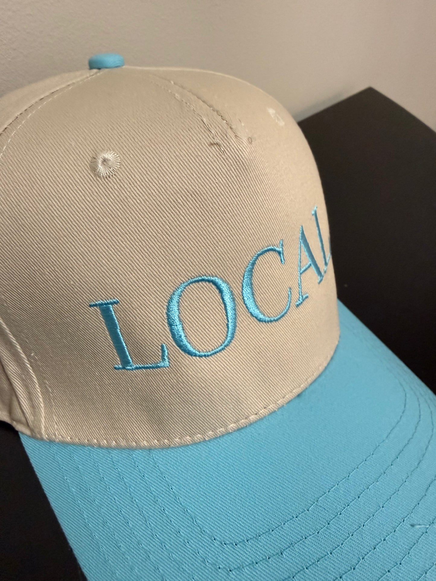 "Local" Two-Toned Embroidered Hat