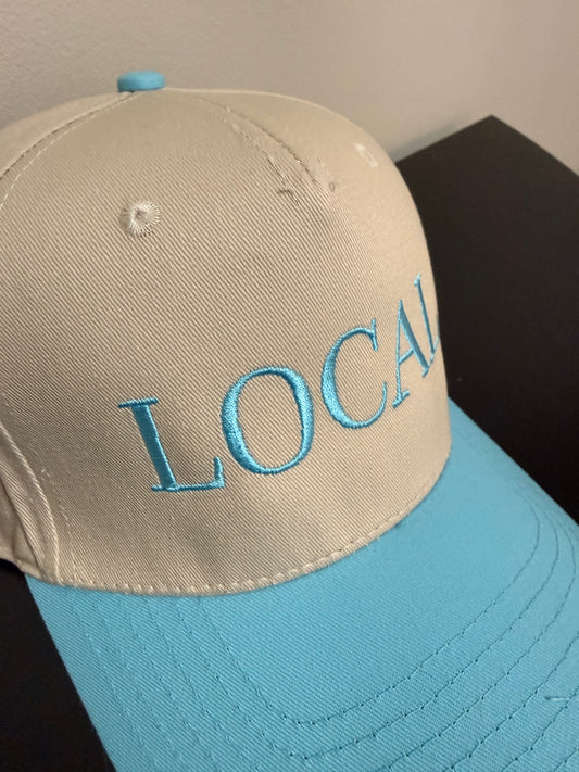 "Local" Two-Toned Embroidered Hat
