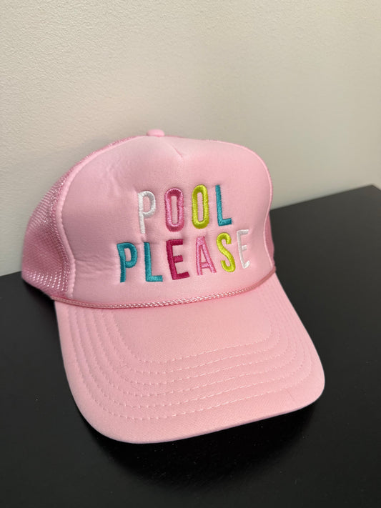 "Pool Please" Embroidered Foam Hat