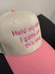 Hold My Drink, I Gotta Pet This Dog Two-Toned Embroidered Hat