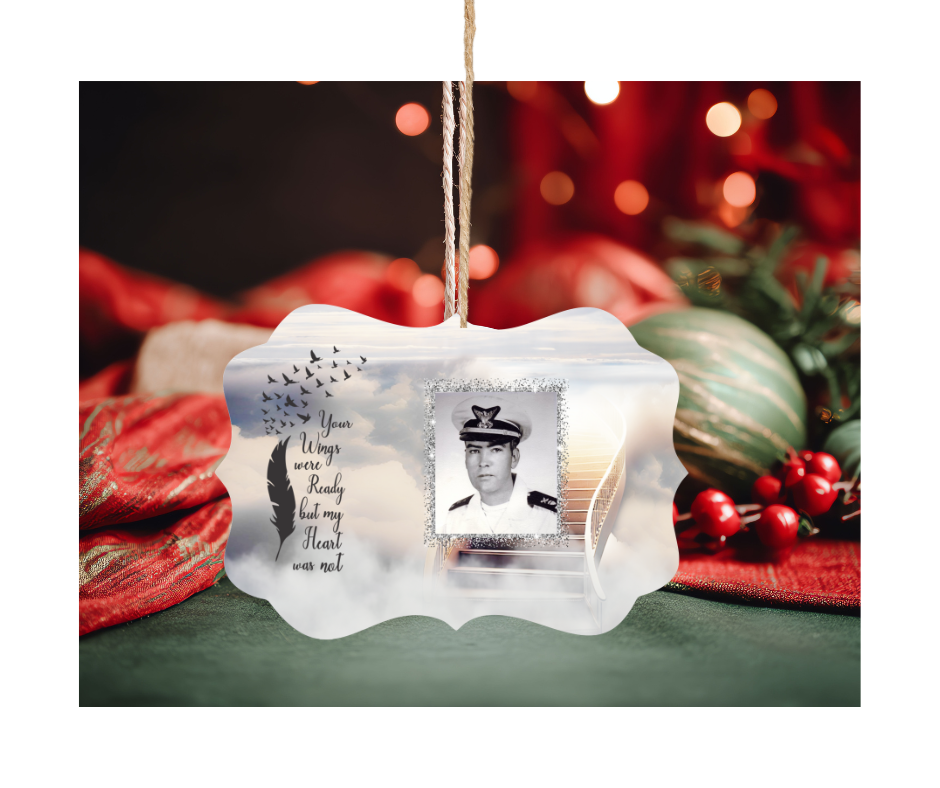 Christmas Memorial Ornament Your Wings Were Ready My Heart Was Not