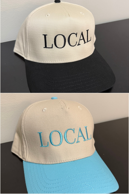 "Local" Two-Toned Embroidered Hat