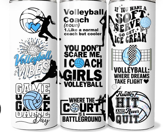 Volleyball Coach Skinny Tumbler