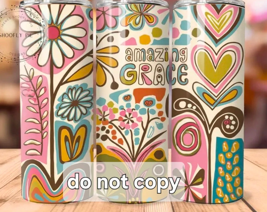 Amazing Grace Skinny Tumbler
