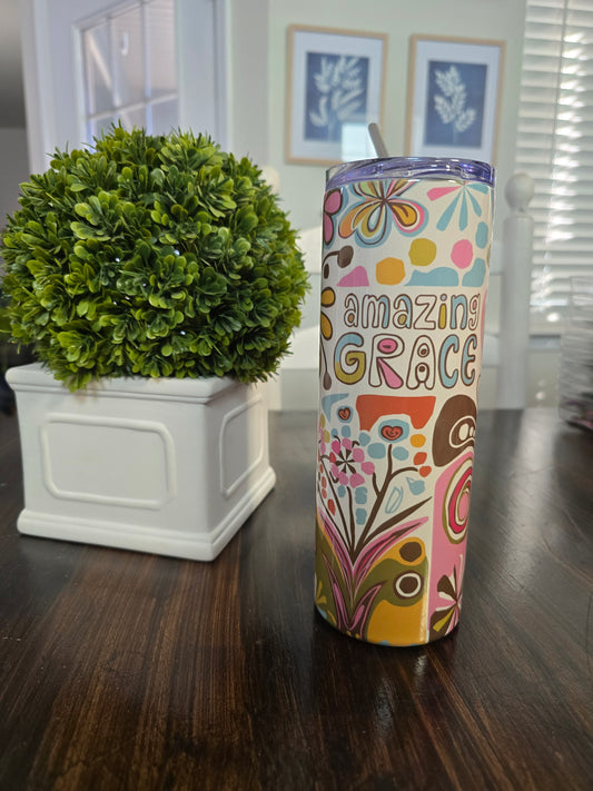 Amazing Grace Skinny Tumbler